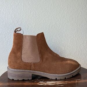 Steve Madden Leopold Chelsea Boot Womens Size 11 Brown Suede Leather NWOB